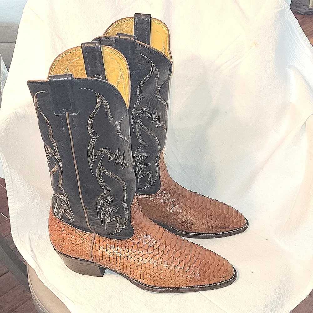 Nocona 44256 Men's Brown Leather Western Boots Sz. 8.5 D - Picture 1 of 9